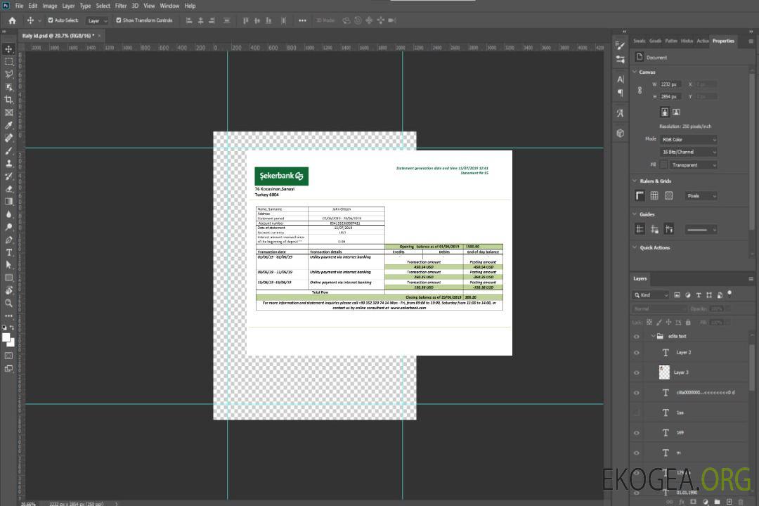 Modèle de relevé bancaire de la Sekerbank de Turquie au format .doc et .pdf, entièrement modifiable template Modèle de relevé bancaire de la Sekerbank de Turquie au format .doc et .pdf, entièrement modifiable template